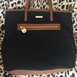 Large Black Michael Kors Nylon Kempton Tote