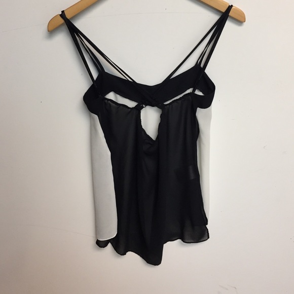 Sheer white and black BCBG tank top - Picture 2 of 3