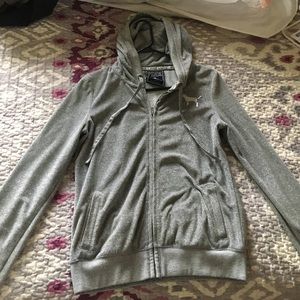 Pink Silver Zip Up Hoodie