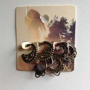 Brass Colored Tribal Earrings