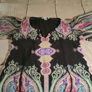 Paisley Fringed Party Dress