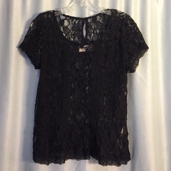 Navy Lace Abercrombie and Fitch Shirt NWT