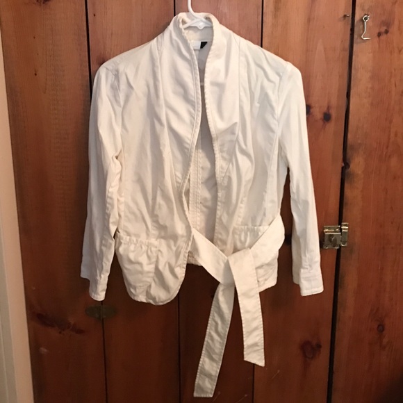 J. Crew white blazer with wrap tie - Picture 1 of 4