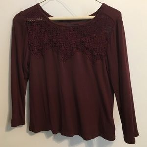 Lace Maroon Shirt