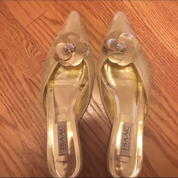 Issac Mizrahi Flat Italian Leather Mules