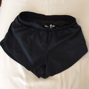 Lululemon black running shorts