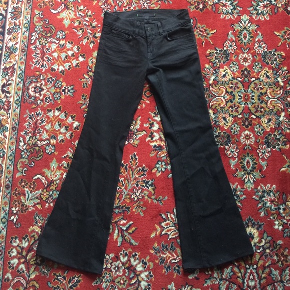 J Brand Jet Black Flare Jeans