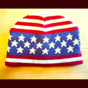 American flag winter hat