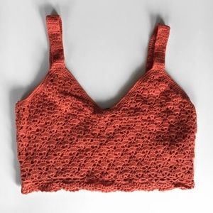 Forever 21 Tops - NWT ⭐️ Burnt Orange Crochet Crop Top Forever 21 Tops - NWT ⭐️ Burnt Orange Crochet Crop Top