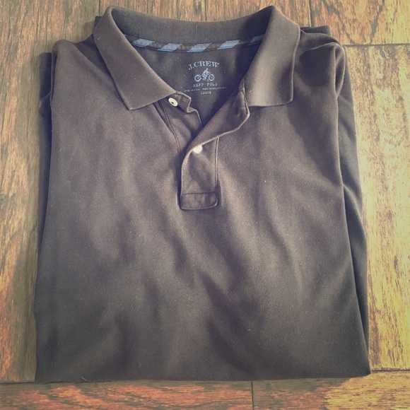 Jcrew black polo shirt L