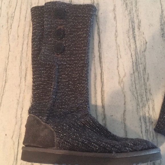 Cute grey UGG button boots size 10