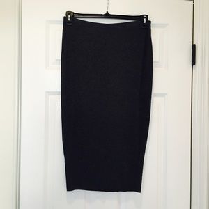 Classic Charcoal Grey Pencil Skirt