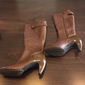 Tsubo brown/tan knee high boots 8-8.5