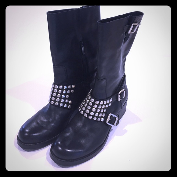 BCBGeneration Leather Studded Boots