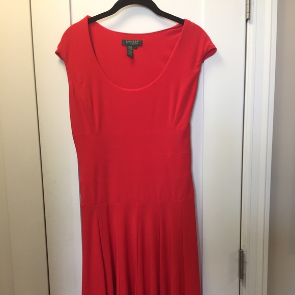 Lauren by Ralph Lauren red swing dress