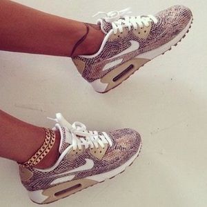 Custom Snakeskin Air Max 90 Sneakers (NEW)