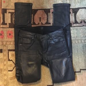 Citizens of Humanity Waxed Coated Black Jeans