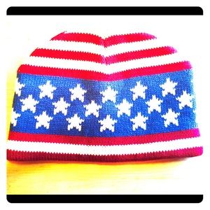 American flag winter hat