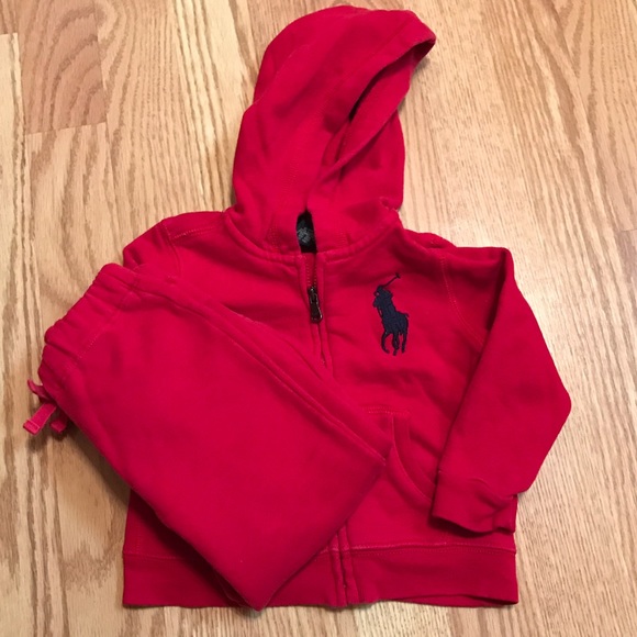 infant polo jogging suit