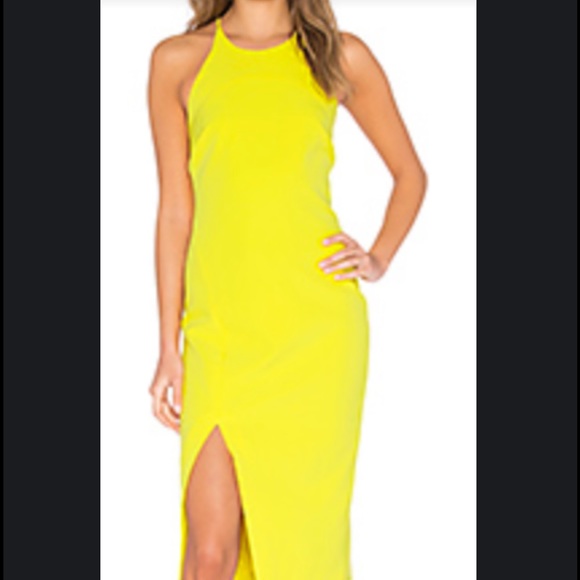 yellow bardot dress