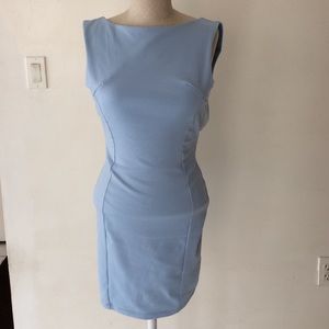 Light blue backless dress