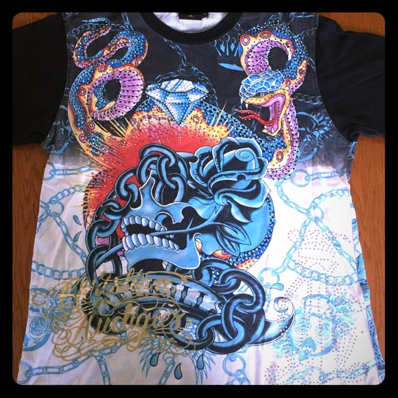 Men's classic Ed hardy T shirt