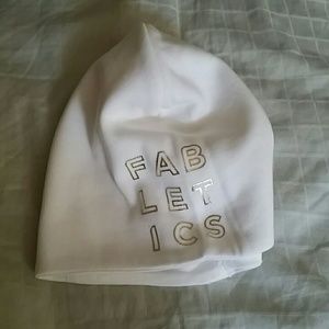 Fabletics cream colored Dallas beanie