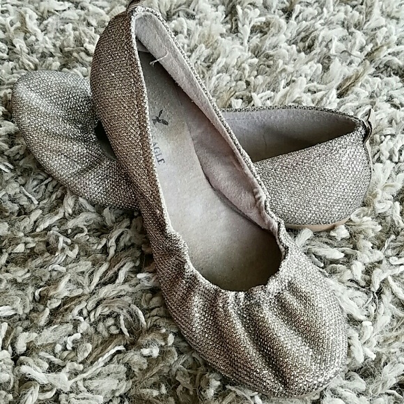 Sparkly Gold Flats