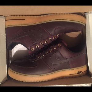 Bubble gum sole brown leather Nike af1