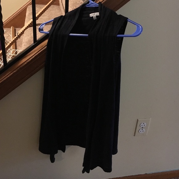 Black cotton vest style cover up