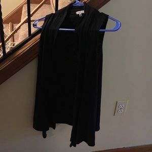 Black cotton vest style cover up