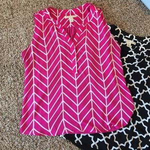 Pink sleeveless blouse