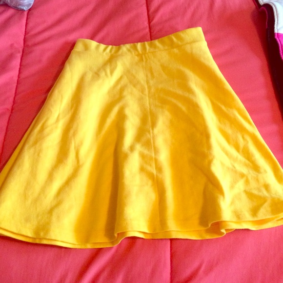 Yellow Skater Skirt