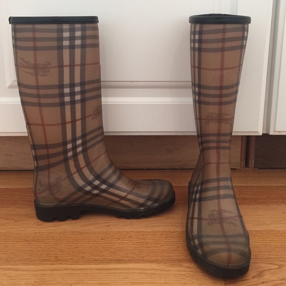 Burberry rain boots