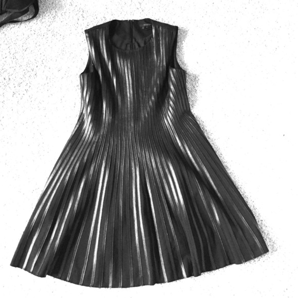 Scoop Leather paneled dress! Size M