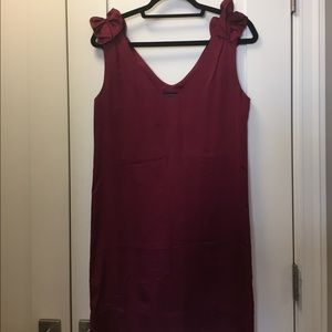 French Connection Maroon Silk Dress