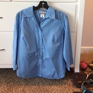 Columbia Blue 3/4 Sleeve Blouse