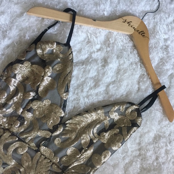 Sequin fish tail maxi dress