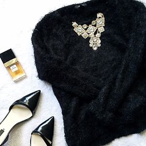 Chic Fuzzy Black Sweater