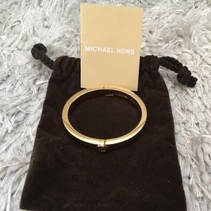 Michael Kors gold thick bangle bracelet