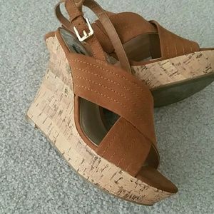 GUESS Cork heel wedges