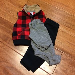 Cute fleece Christmas outfit.