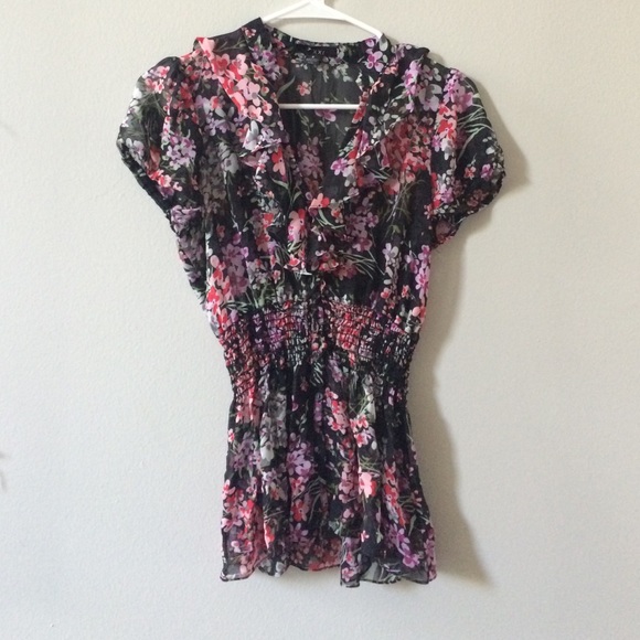 Sheer floral top