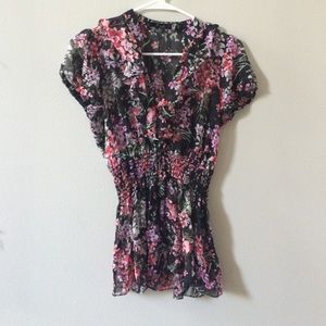 Sheer floral top