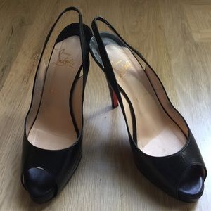 Christian Louboutin Peep-Toe Sling back heels