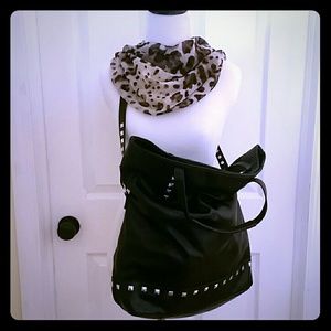 Steve Madden Black Studded crossbody/tote bag