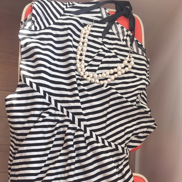 J.Crew black and white dress