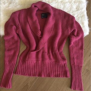 V neck wrap sweater like new size L