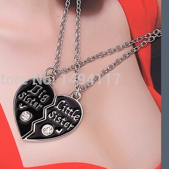 New silver plated big and little sister NECKLESS - Picture 2 of 4