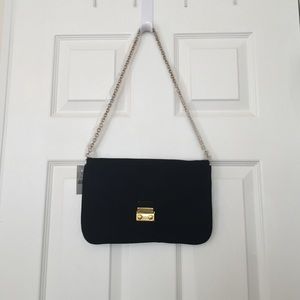Brand new Jcrew black lock envelope clutch
